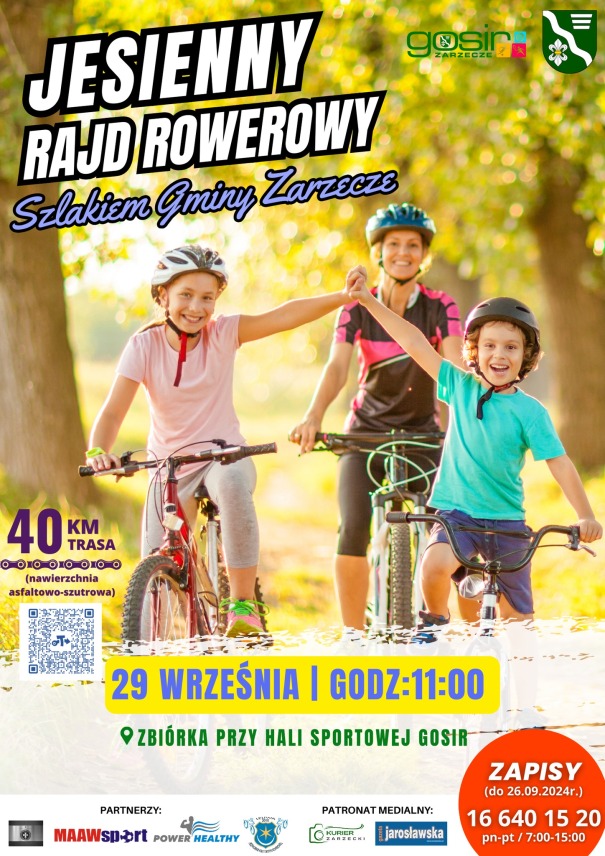 JESIENNY RAJD ROWEROWY SZLAKIEM GMINY ZARZECZE