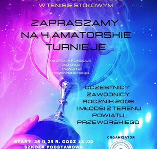 MŁODZIEŻOWE GRAND PRIX POWIATU PRZEWORSKIEGO W TENISIE STOŁOWYM