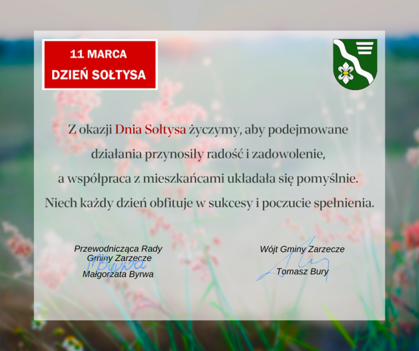 ŻYCZENIA Z OKAZJI DNIA SOŁTYSA