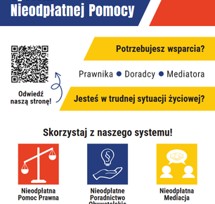 NIEODPŁATNA POMOC PRAWNA, PORADNICTWO OBYWATELSKIE, MEDIACJA ORAZ EDUKACJA PRAWNA W 2025 R.