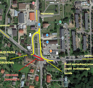 ZAMKNIĘCIE SKRZYŻOWANIA ULIC GAJECKIEGO ORAZ DŁUGIEJ W ZARZECZU