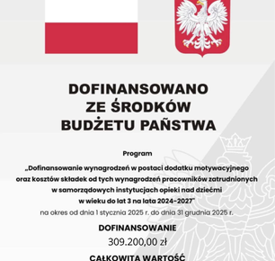 DOFINANSOWANIE WYNAGRODZEŃ W POSTACI DODATKU MOTYWACYJNEGO