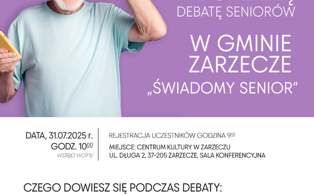 I Gminna Debata Seniorów w gminie Zarzecze „Świadomy Senior”