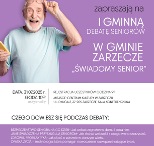 I Gminna Debata Seniorów w gminie Zarzecze „Świadomy Senior”