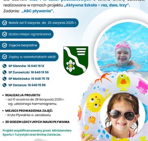 UCZYMY SIĘ PŁYWAĆ - DARMOWE ZAJĘCIA NAUKI PŁYWANIA