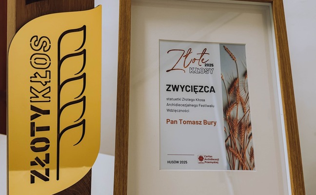 WÓJT GMINY ZARZECZE LAUREATEM FESTIWALU WDZIĘCZNOŚCI ,,ZŁOTY KŁOS" 2025