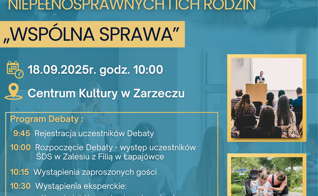 I Gminna Debata pt. „Wspólna sprawa” dotycząca problemów osób niepełnosprawnych i ich rodzin.