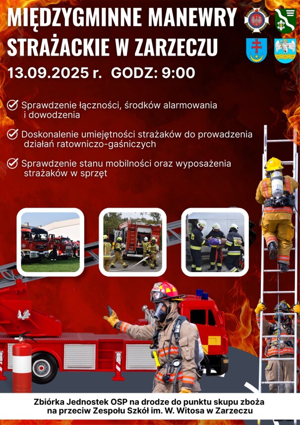 MIĘDZYGMINNE MANEWRY STRAŻACKIE W ZARZECZU