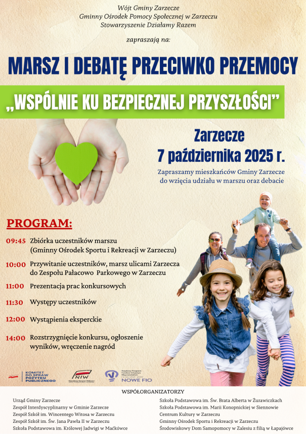 MARSZ I DEBATA PRZECIWKO PRZEMOCY ,,WSPÓLNIE KU BEZPIECZNEJ PRZYSZŁOŚCI