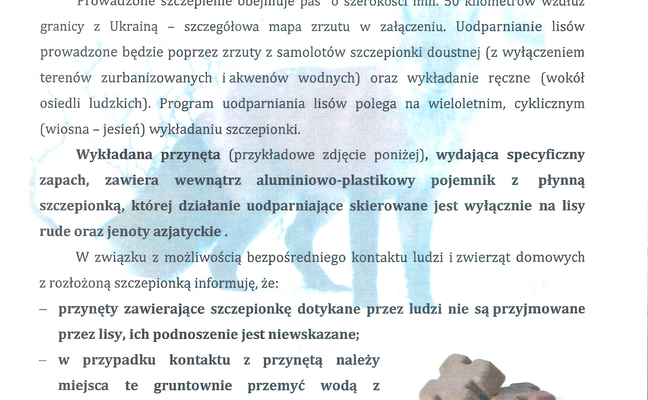KOMUNIKAT PODKARPACKIEGO WOJEWÓDZKIEGO LEKARZA WETERYNARII