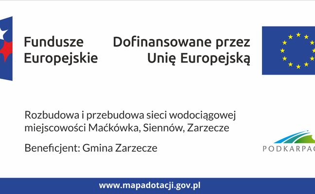 Rozbudowa i przebudowa sieci wodociągowej miejscowości Maćkówka, Siennów, Zarzecze - zakończenie realizacji projektu
