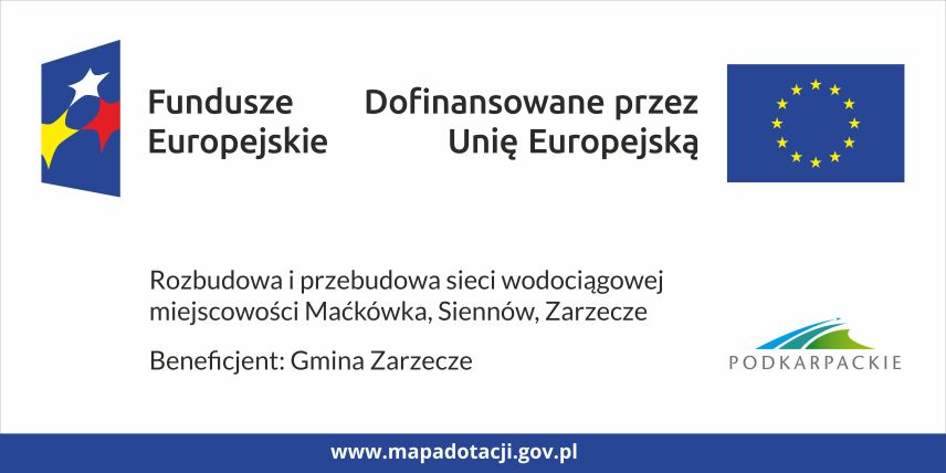 Rozbudowa i przebudowa sieci wodociągowej miejscowości Maćkówka, Siennów, Zarzecze - zakończenie realizacji projektu