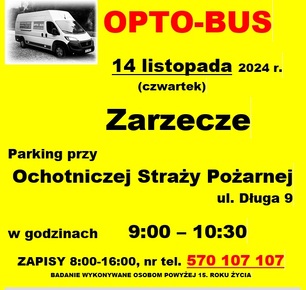 BEZPŁATNE BADANIE WZROKU OPTO-BUS