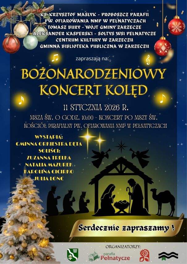 BOŻONARODZENIOWY KONCERT KOLĘD W PEŁNATYCZACH