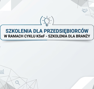 SZKOLENIA DLA PRZEDSIĘBIORCÓW W RAMACH CYKLU KSEF - SZKOLENIA DLA BRANŻY