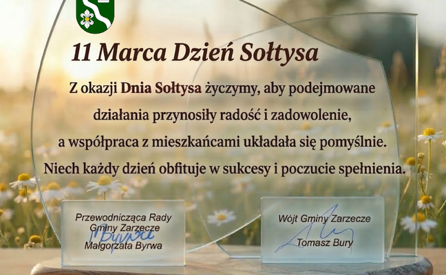 ŻYCZENIA Z OKAZJI DNIA SOŁTYSA
