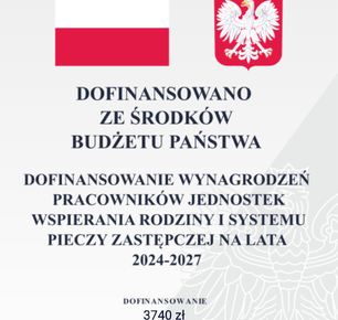 PROGRAM „DOFINANSOWANIE WYNAGRODZEŃ PRACOWNIKÓW JEDNOSTEK WSPIERANIA RODZINY I SYSTEMU PIECZY ZASTĘPCZEJ NA LATA 2024-2027”