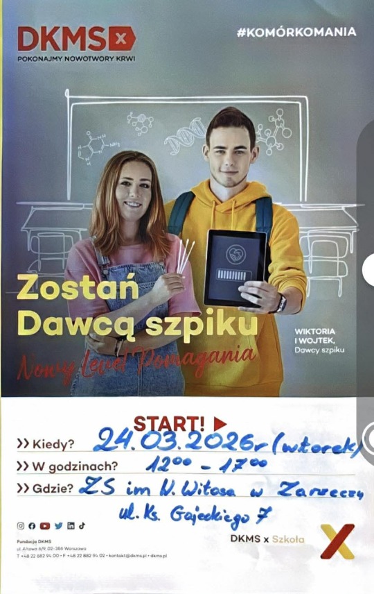 AKCJA REJESTRACJI POTENCJALNYCH DAWCÓW SZPIKU KOSTNEGO