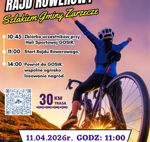 WIOSENNY RADJ ROWEROWY SZLAKIEM GMINY ZARZECZE - ZAPOWIEDŹ