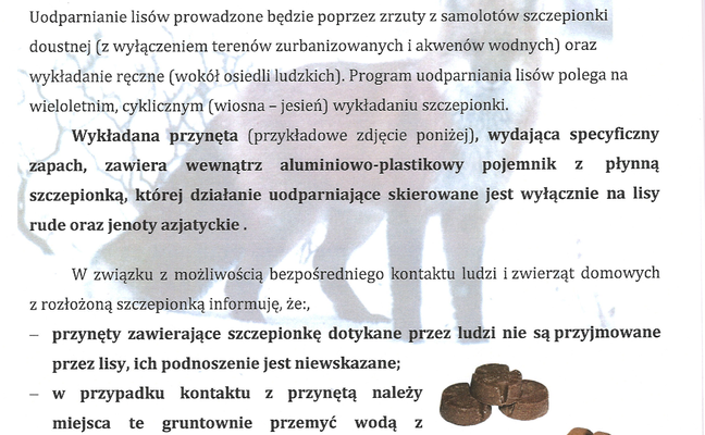 KOMUNIKAT PODKARPACKIEGO WOJEWÓDZKIEGO LEKARZA WETERYNARII