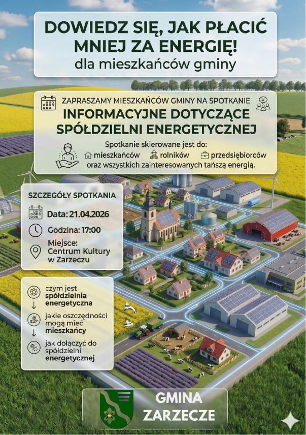 SPOTKANIE INFORMACYJNE DOTYCZĄCE SPÓŁDZIELNI ENERGETYCZNEJ