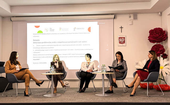 DEBATA DOTYCZĄCA PROBLEMÓW OSÓB Z NIEPEŁNOSPRAWNOŚCIAMI I ICH RODZIN ORGANIZOWANA W RAMACH PROJEKTU AKADEMIA – AKTYWNI TO MY