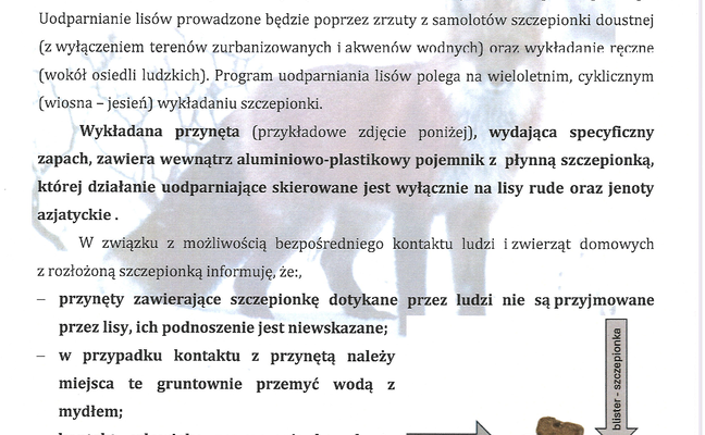 KOMUNIKAT PODKARPACKIEGO LEKARZA WETERYNARII