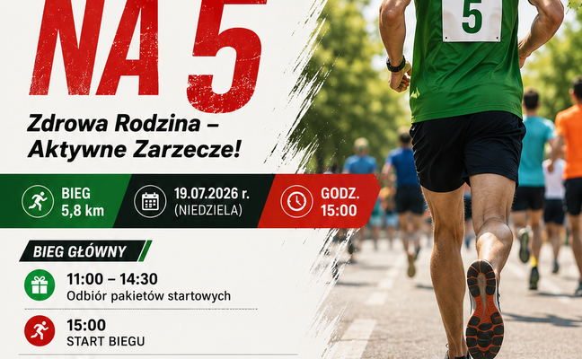 IX BIEG ULICZNY ZARZECZE NA 5 ,,ZDROWA RODZINA - AKTYWNE ZARZECZE"