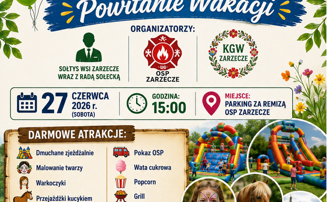 PIKNIK RODZINNY POWITANIE WAKACJI W ZARZECZU