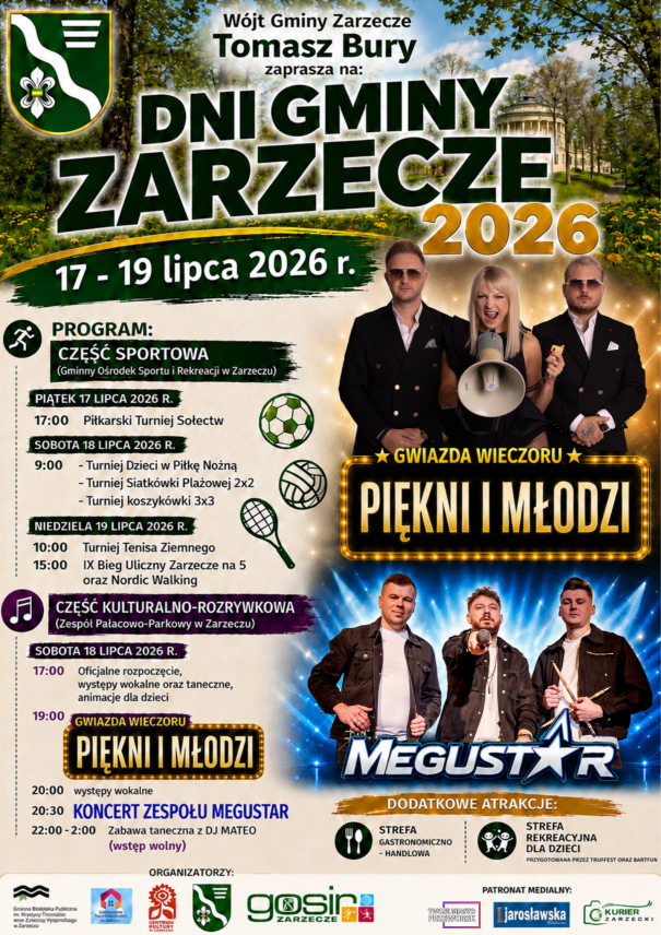 DNI GMINY ZARZECZE 2026 - ŚWIĘTUJ RAZEM Z NAMI!