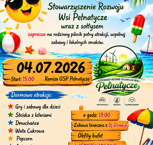 ROZPOCZĘCIE WAKACJI - PIKNIK RODZINNY W PEŁNATYCZACH