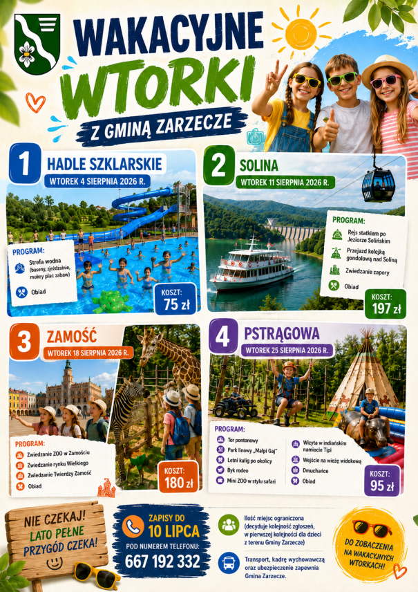 WAKACYJNE WTORKI Z GMINĄ ZARZECZE