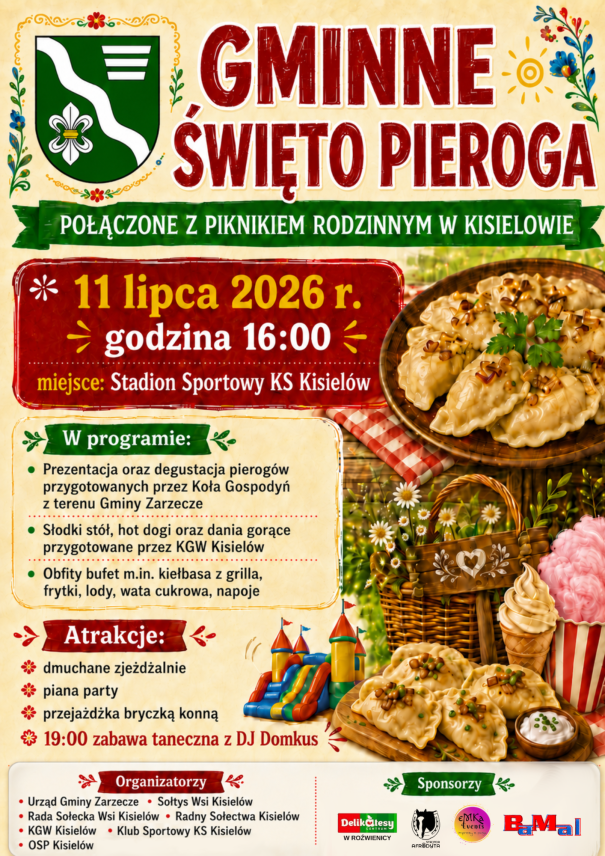 GMINNE ŚWIĘTO PIEROGA POŁĄCZONE Z PIKNIKIEM RODZINNYM W KISIELOWIE