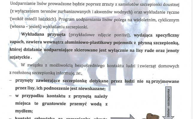 KOMUNIKAT PODKARPACKIEGO WOJEWÓDZKIEGO LEKARZA WETERYNARII