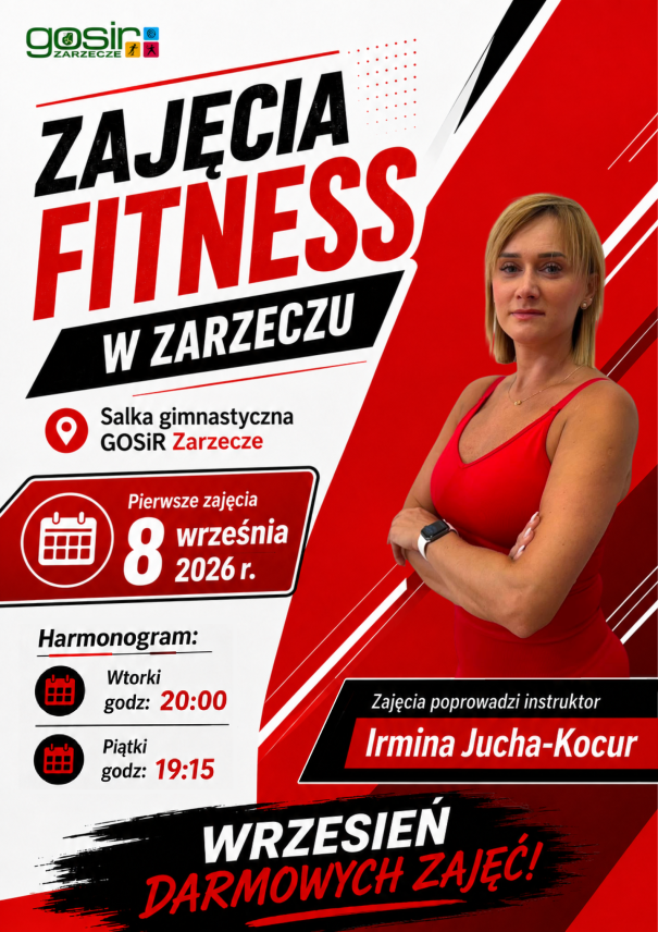 NOWE ZAJĘCIA FITNESS W ZARZECZU