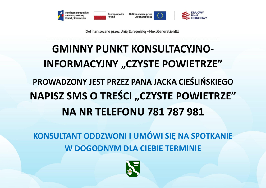 GMINNY PUNKT KONSULTACYJNO-INFORMACYJNY ,,CZYSTE POWIETRZE"