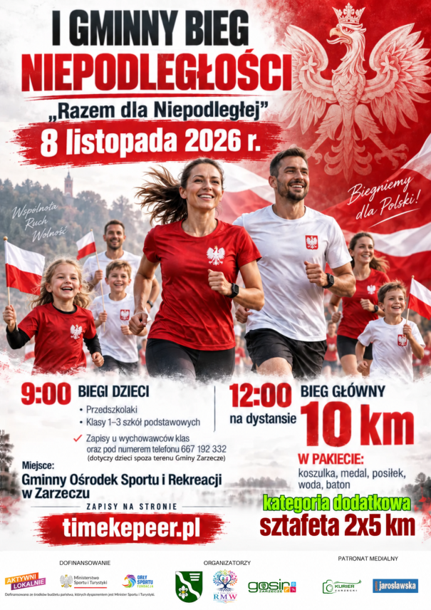 I GMINNY BIEG NIEPODLEGŁOŚCI ,,RAZEM DLA NIEPODLEGŁEJ"