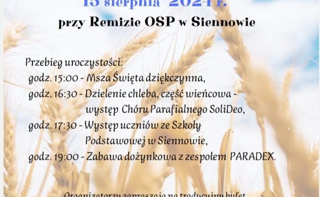 DOŻYNKI PARAFIALNE W SIENNOWIE