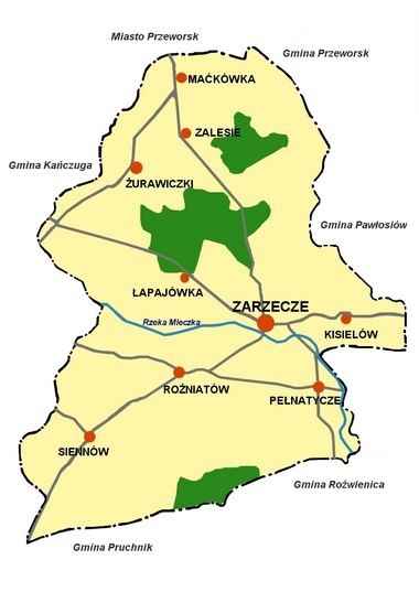 Lokalizacja - Gmina Zarzecze